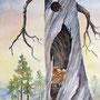 Living at high level / Korkean tason asumista / Leben auf hohem Niveau - Watercolour 2013