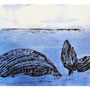 Blue Whale (hostia leaf) / Sinivalas (kuunliljan lehti)/ Blauwal (Funkienblatt) 