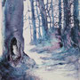 Guardian of the Enchanted Forest / Lumometsän vartija / Wächter des Zauberwaldes - watercolour on Yupo, not available