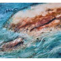 Smiling rocks / Hymyilevät kivet / Lächelnde Steine - watercolour on Yupo, exhibited in Finland - SOLD
