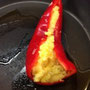 Paprika mit Polenta gefüllt, in der Pfanne gebraten