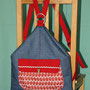 Rucksack aus Jeans mit Eulen