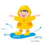 雨の日の子どものイラスト
