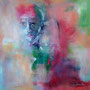 ✖ 2013 | Kopf, 80 × 80 cm, Acryl auf Leinwand