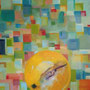 2024 | Sommer, 100 × 100 cm, Acryl auf Leinwand, Collage