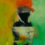✖ 2013 | Afrikanische Figur, Acryl auf Leinwand, 25 × 30 cm