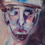 2013 | Radrennfahrer, 31 × 41 cm, Acryl auf Papier