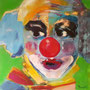 ✖ 2016 | Clown 2, Acryl auf Leinwand, 60 × 60 cm