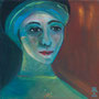2011, Freundin III, 40 × 40 cm, Acryl auf Leinwand