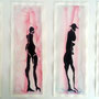 2012 | Der Tod läuft, Tinte auf Papier, 4 Motive, 10 × 30 cm