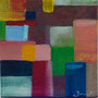 2013 | Abstrakte Bilder klein I, dreiteillig, Acryl auf Leinwand, 15 × 15 cm