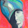 2011 | Orientalische Figur, 30 × 40 cm, Ölkreide auf Papier