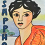 SAPPHO - Gouache auf Leinwand, 18 x 24 cm - steht noch nicht zum Verkauf