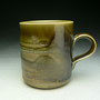 PETER SHEARER- MUG - CLEAR HONEY BROWN GLAZE - 9cmH x 8cmD - #PS293.....SOLD