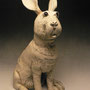 FIONA TUNNICLIFFE - HARE WITH RECIPE -36cmH x 17cmW x 23cmL - FT129B - .....SOLD