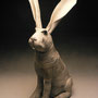 FIONA TUNNICLIFFE - HARE WITH RABBIT PIE RECIPE - 47cmH x 17cmW x 25cmL - FT151 - >>>>SOLD