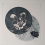 Fiore di pesco con ospite - acquaforte - acquatinta su zinco - 180x180