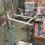 8th October: digging out foundations for steps - and bracing to keep dividing wall with neighbours, in place