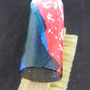 Magnethalter Unikat, made by lemmersens, Holz, lackiert, Draufsicht, auf Nagelbürste haftend als Beispiel