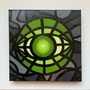 The eye (green): acrylic 30x30 cm (2023)