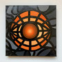 The eye (orange): acrylic 30x30 cm (2023)
