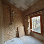 salle de bain, un meubme lavabo va être monté