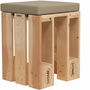 Paletten Hocker Aureo mit Sitzpolster