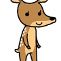 デジタル　鹿キャラクターイラスト