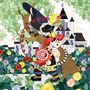 ◆ベクターイラスト（配色まで）＋素材塗り加工（質感）◆長靴をはいた猫とダイヤル式電話機とオニオオハシ／Cat wearing boots and a dial-up phone and Toco Toucan