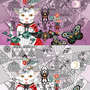 ◆ベクターイラスト（配色まで）＋素材塗り加工（質感）◆蜘蛛の巣アーティスト（Spider's web artist）