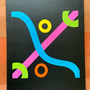 Moving colors 4 (black): acrylic 50x70 cm (2023)
