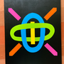 Moving colors 2 (black): acrylic 50x70 cm (2023)