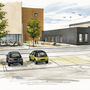 Skizze Industriebau mit Reinraum