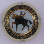 Marque : CASTELLANE (de) N∞ Lambert : 28 Couleur : Crème. Cercle intérieur bleu Description : Chevalier avec cotte de maille  Emplacement : 