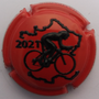 Marque : GENERIQUE N° Lambert : A50 Couleur : Fond rouge Description : cycliste  TDF 2021  - nom de la marque Emplacement :