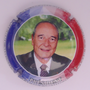 Marque : MIGNON Pierre N° Lambert : 285 Couleur : Polychrome, contour bleu, blanc, rouge Description : Jacques Chirac - nom de la marque   Emplacement : 