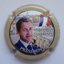 Marque : MIGNON Pierre N° Lambert : 73j Couleur : Contour crème foncé Description : Nicolas Sarkozy nom de la marque Emplacement : 