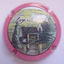 Marque : FAY Michel N° Lambert : 43b Couleur : Contour rose Description : Maison - nom de la marque Emplacement : 