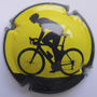 Marque : MARIE ALICE (veuve) N° Lambert : 8b Couleur : Fond jaune, cycliste noir Description : Tour des Flandres 2021 - nom de la marque  Emplacement : 