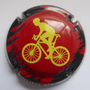 Marque : MIGNON Philippe N° Lambert : 132 Couleur : Fond rouge Description : Cycliste jaune - Club Waregem - nom de la marque Emplacement : 