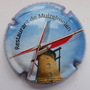 Marque : MIGNON Pierre N° Lambert : 160c Couleur : Polychrome, Fond bleu  Description : Moulin de Muizelmolen - nom de la marque   Emplacement : 