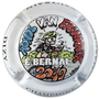 Marque : VAUTRAIN Marcel N° Lambert : 209c Couleur : Polychrome, écriture blanche, contour blanc Description : Cycliste Egan Bernal- nom de la marque  Emplacement : 