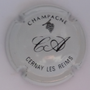 Marque : COLLET AUGE N° Lambert : 4-1 Couleur : Blanc Description : Grappe et lettres AC stylisées  Emplacement : 