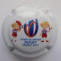 Marque : PLINGUIER Christophe N° Lambert : A3 Couleur : Polychrome, fond blanc Description : Coupe du monde de rugby 2023 - nom de la marque Emplacement :