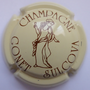 Marque : GONET -SULCOVA N° Lambert : 8 Couleur : Crème et noir Description : Femme en robe de soirée  Emplacement : 