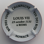 Marque : NOWACK N° Lambert : 53p verso Couleur : Polychrome contour rouge Description : Louis VII - nom de la marque  Emplacement : 