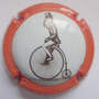 Marque : COLLIN Jean N° Lambert : 27a Couleur : Fond blanc, contour orange Description : Grand Bi - nom de la marque Emplacement :