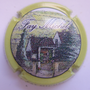 Marque : FAY Michel N° Lambert : 43d Couleur : Contour vert-jaune Description : Maison - nom de la marque Emplacement : 
