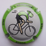 Marque : GUILLETTE - BREST N° Lambert : 172a Couleur : Fond blanc Description : Cycliste maillot vert TDF 2022 - nom de la marque Emplacement : 