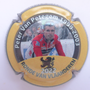 Marque : ROUYER Philippe N° Lambert : 165i Couleur : Jaune, noir et blanc, contour noir Description : Portrait de Peter Van Petegem 1999 - Ronde Van Vlaanderen 2022 Emplacement : 